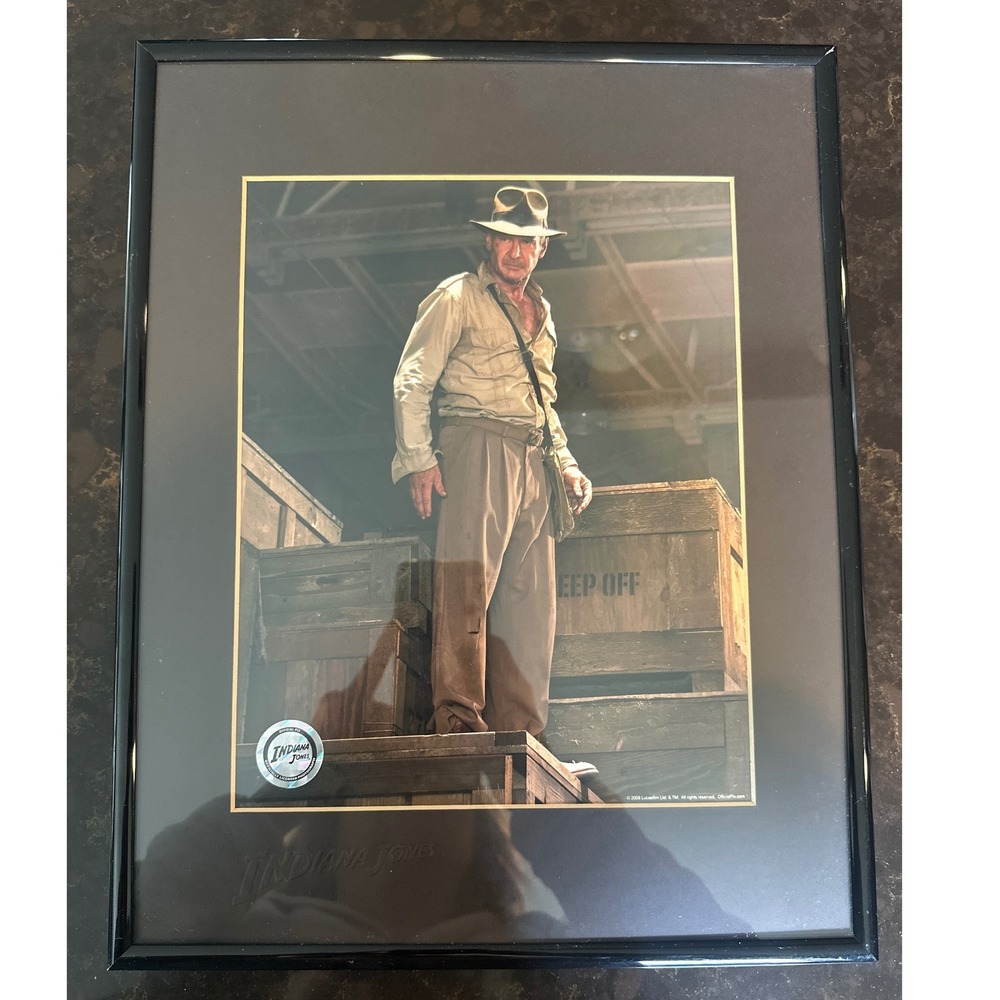 Indiana Jones Official Pix Framed Collectible Photo Harrison Ford 2008 VINTAGE